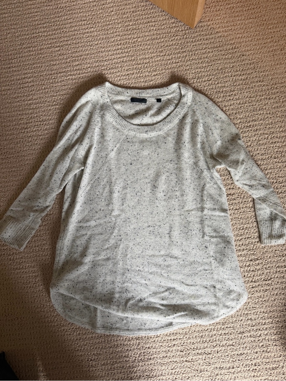 Cozy Speckled Crewneck Sweater - Cream